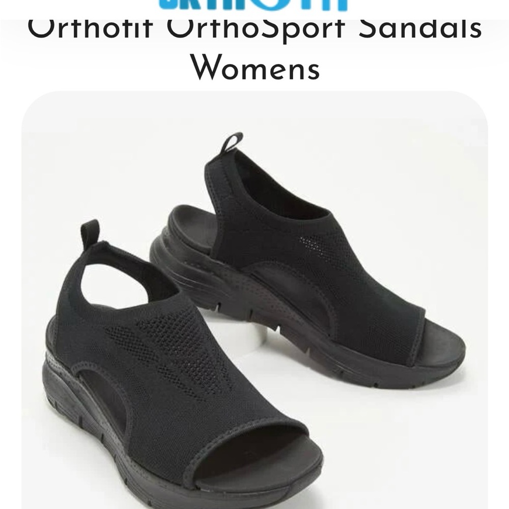 NWT Women's Black OrthoSport Sandals